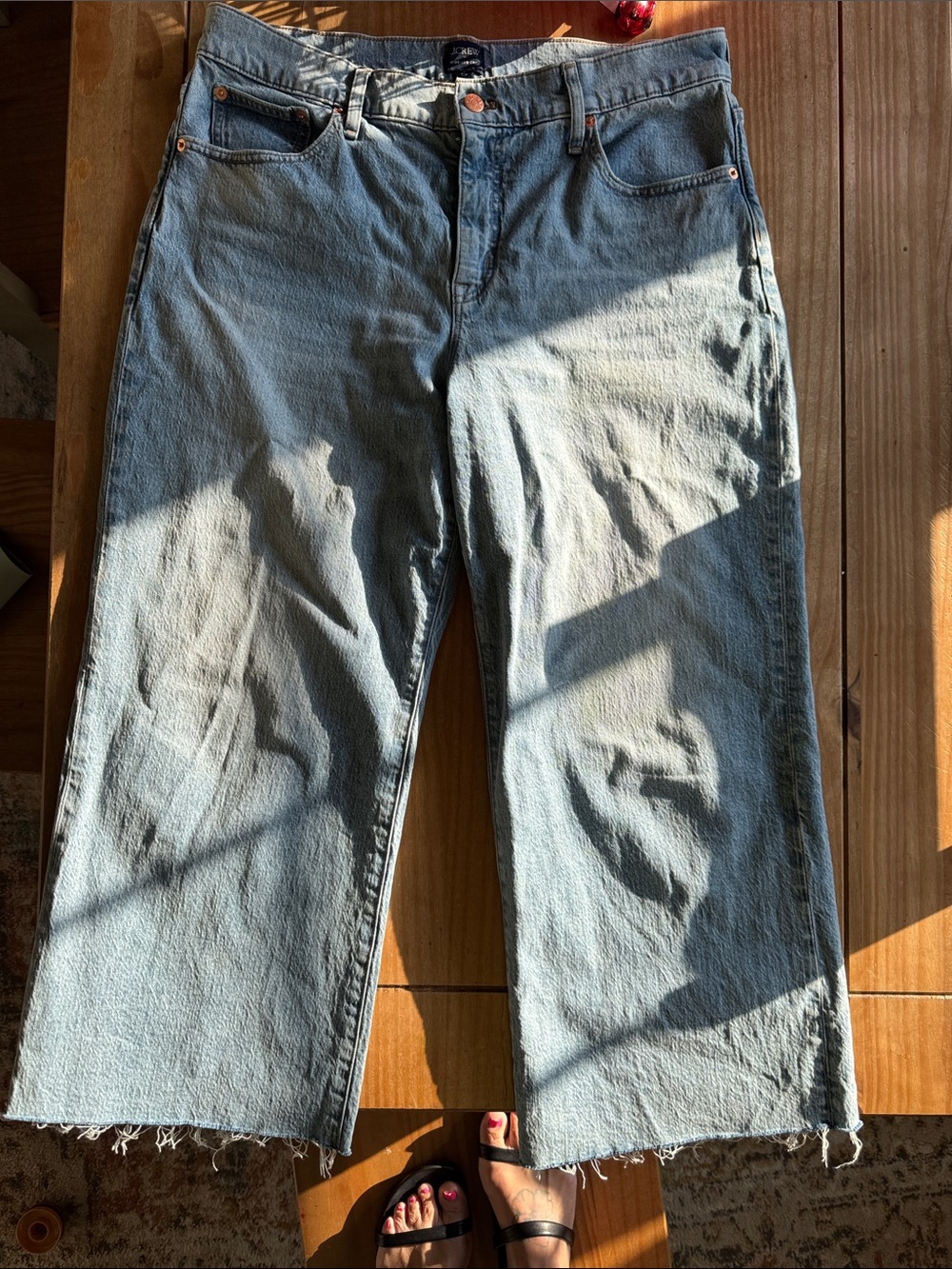J crew women’s Light Blue wide leg crop